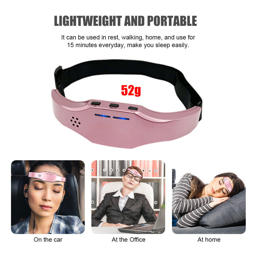 Sleep aid insomnia black pink white gold smart electrotherapy Ems sleep aid device portable massager - Korvel