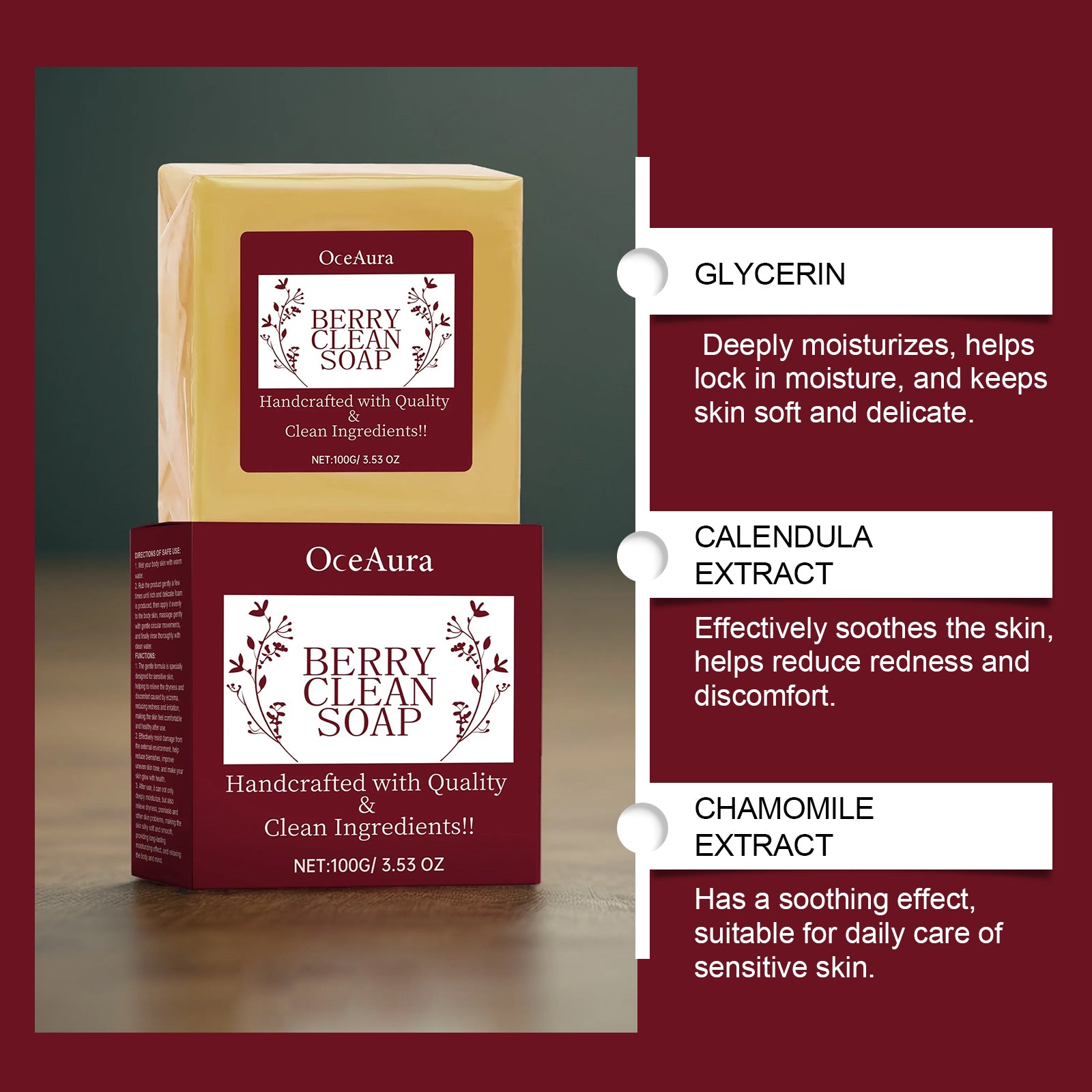 Skin Care Soap Gently Cleanses And Moisturizes Body Skin Pores Soothing Bath Body Soap - Korvel