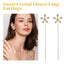 Sweet Crystal Flower Long Earrings - Elegant and Charming