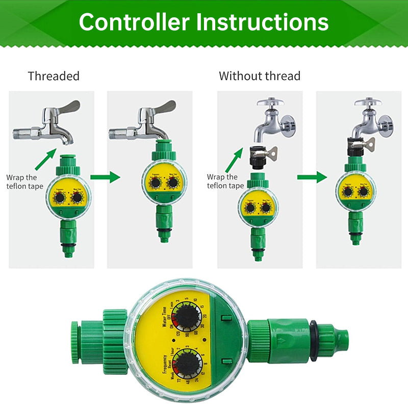 Outdoor plastic garden hose equipped with electronic automatic irrigation timer - Korvel