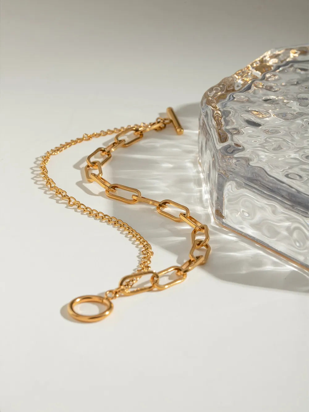 18K Gold-Plated Stainless Steel Chain Bracelet - Korvel