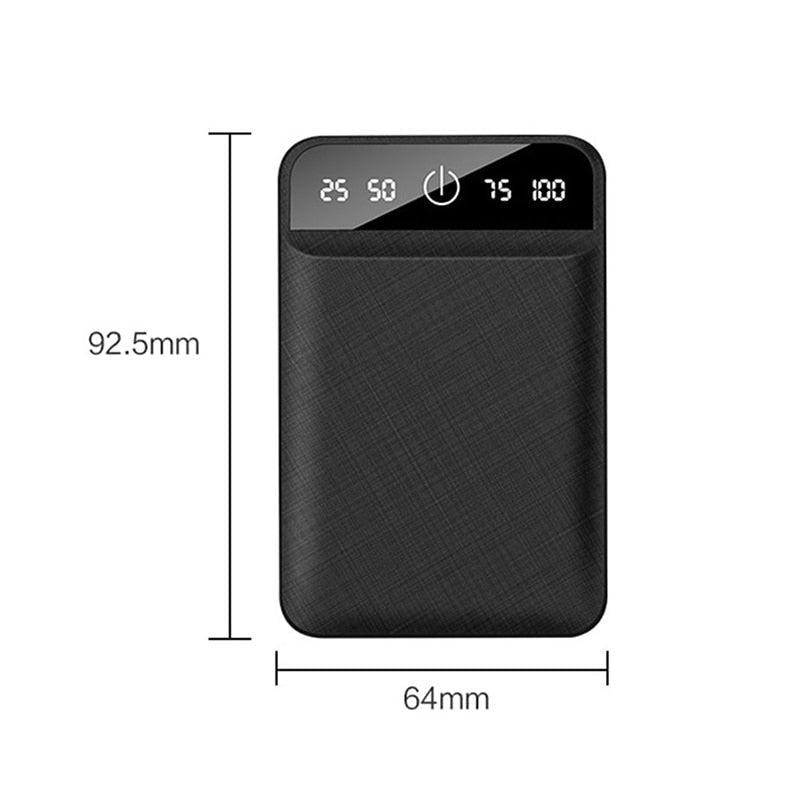 20000mAh Mini Charger Portable Two-way Fast Charging Power Bank Digital Display External Battery for iPhone Xiaomi Samsung - Korvel