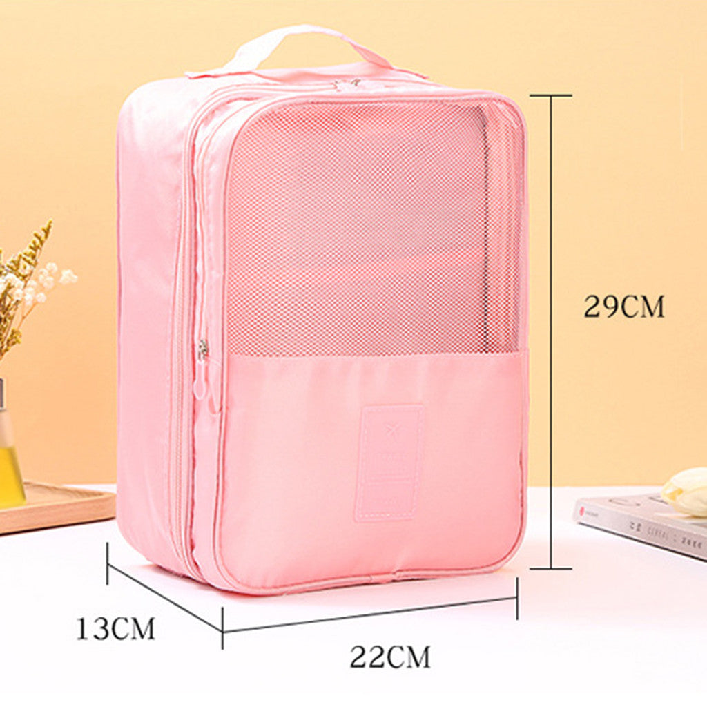 Twill Oxford Cloth Shoes Travel Storage Bags Three-layer Waterproof Shoe Bag - Korvel