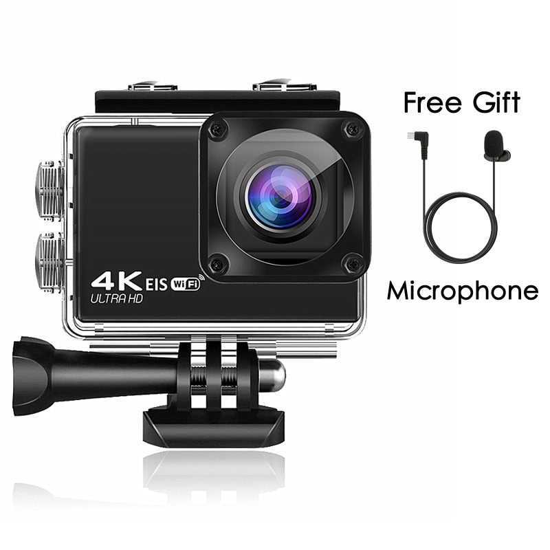 H10 EIS Anti-shake Action Camera Ultra HD 4K / 60fps WiFi 2.0" 170D Underwater Waterproof Cam Helmet Vedio Go Sport Pro Came - Korvel