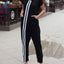 Striped Short Sleeve Hooded Jumpsuit - Korvel