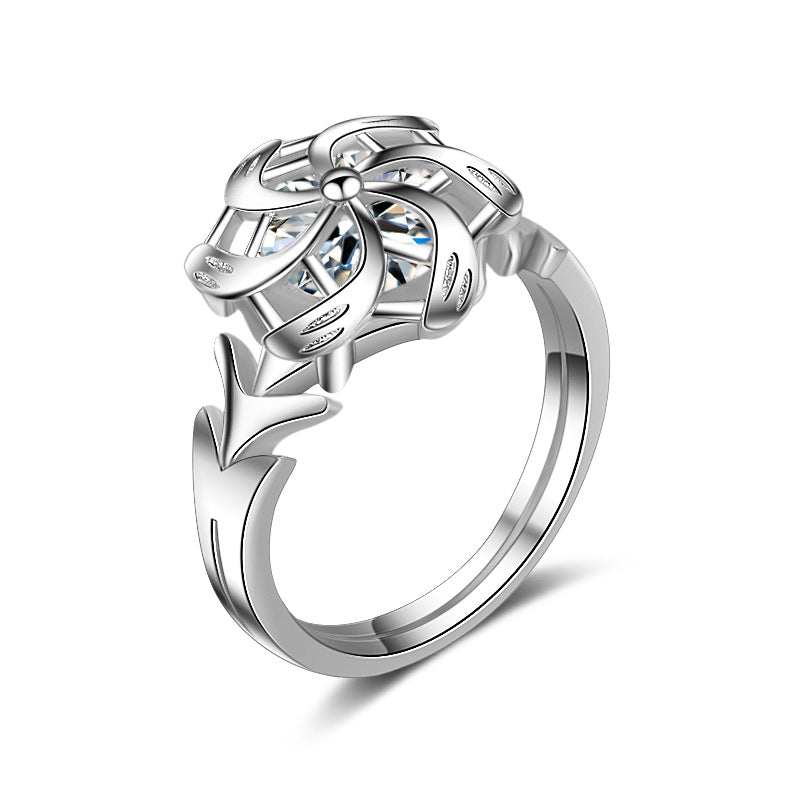 Galadriel Nenya Ring of Water Hobbit Elf Three Rings Great Rings Fashion Women Girl Jewelry High Quality Fan Gift - Korvel
