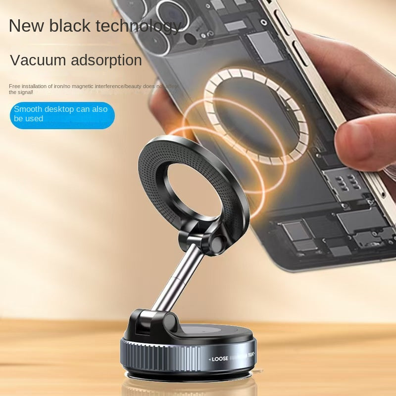 Magnetic Car Mount Vacuum Suction Cup Holder for Navigation Black Technology Product - Korvel