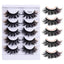 5 Pairs Of Colorful Fried False Eyelashes Multi Layer Thick Cross Mink Like Eyelashes - Korvel