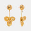 Pendientes Colgantes de Flores de Acero Inoxidable Elegantes