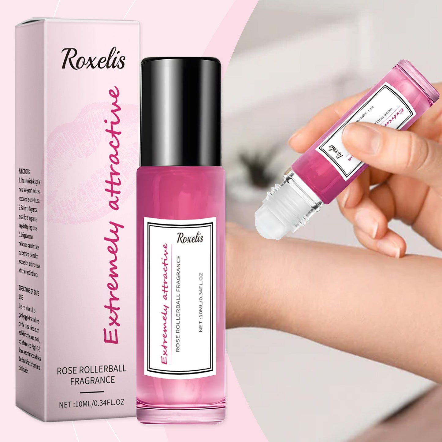 Rose Women's Ball Fragrance, Fresh Light Fragrance Exudes Charm Keep Fragrance Portable Couple Dating Perfume - Korvel