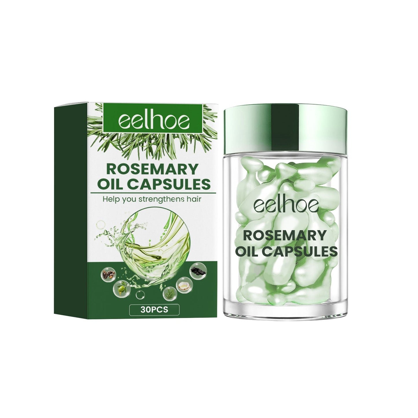 Cápsulas de Aceite de Romero para el Cuidado del Cabello