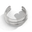 Ins exaggerated metal texture wide face bracelet with irregular personality for women Bracelet multi-layer - Korvel