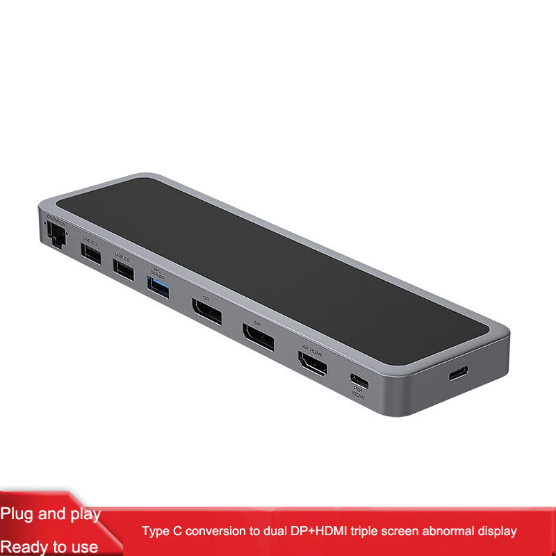 Type-C docking station expands 4K60Hz video dual output differential display docking station dual DP HDMI multi screen different - Korvel