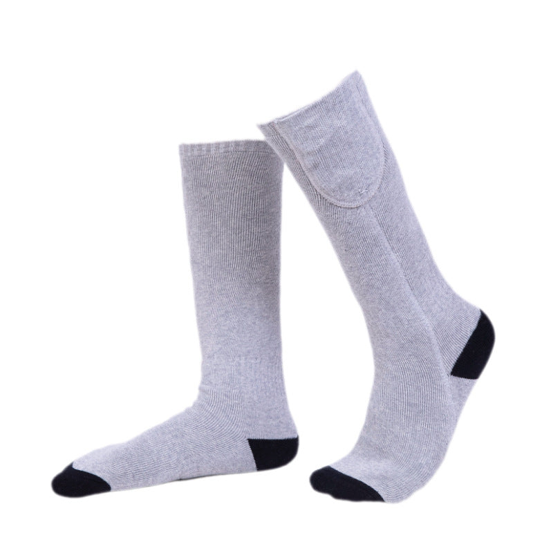 Charging and heating socks, ski socks, electric heating socks, USB charging long tube, warm socks for men and women in winter - Korvel
