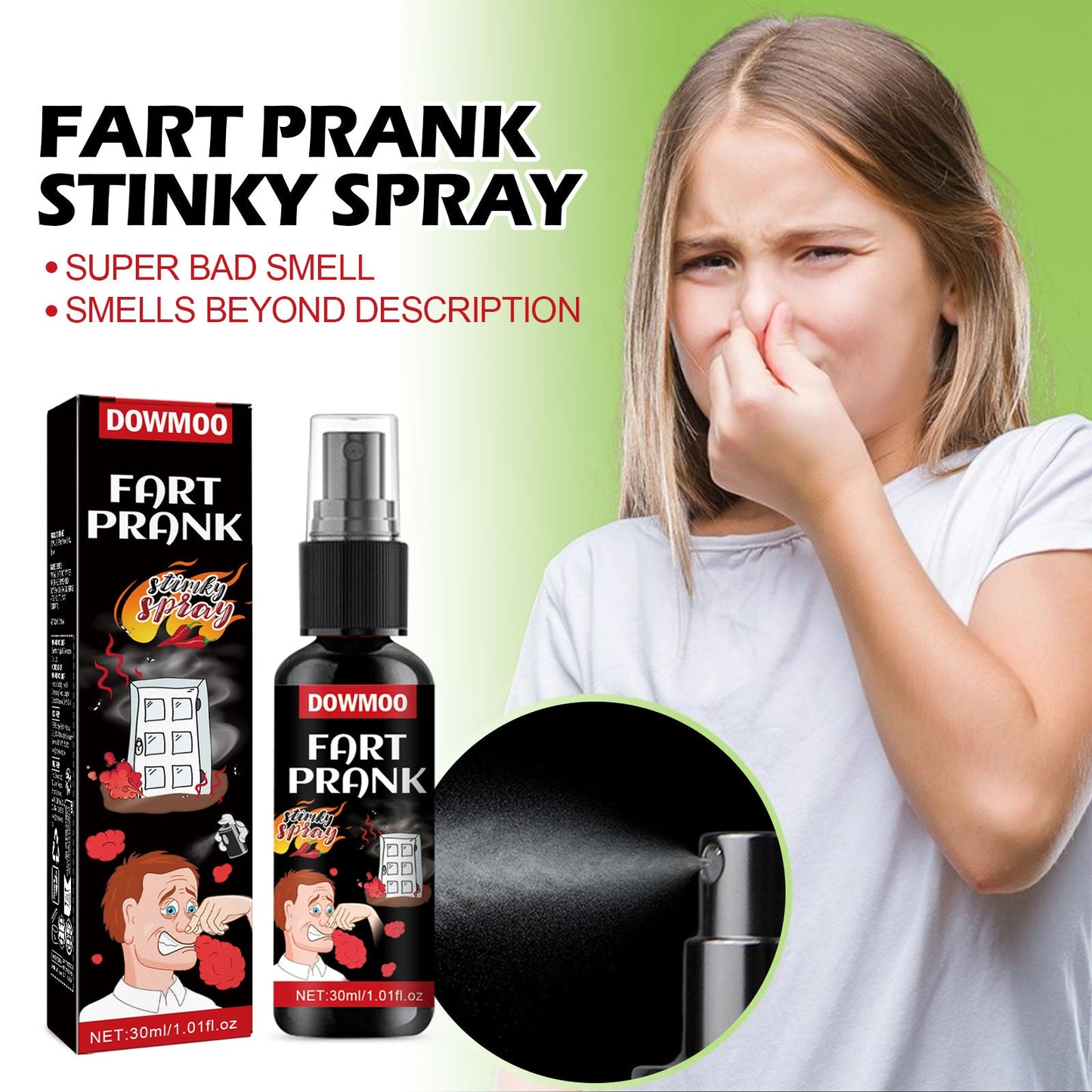 Fart Pepper Spray, Liquid Odor Pranks Portable Spray For April Fool's Day Pranks - Korvel