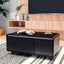 Modern Smart Coffee Table with Built-in Fridge, Bluetooth Speaker, Wireless Charging, Touch Control Panel, USB Interface Black - Korvel