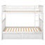 Cama litera de dos camas individuales con cajones - Blanca convertible