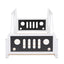 Twin Size Classic Car-Shaped Platform Bed with Wheels - White
