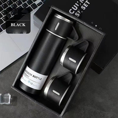 A cup of three-lid thermos cup portable fashion gift box set stainless steel cup - Korvel
