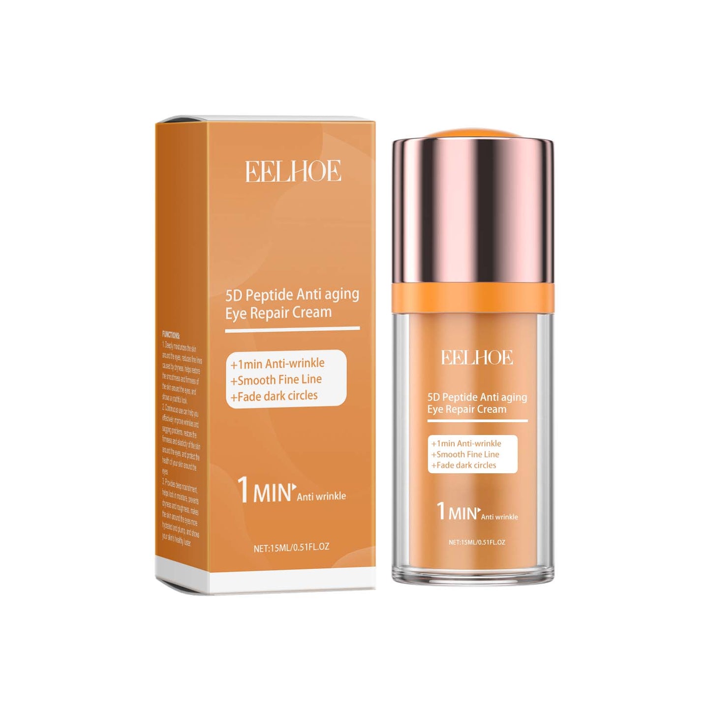 5d Peptide Eye Repair Cream Moisturizing And Smoothing Fine Lines Around Eyes And Firming Repair Eye Cream - Korvel