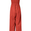 Smocked Spaghetti Strap Wide Leg Jumpsuit - Korvel