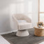 Swivel Accent Chair Armchair, Round Barrel Chair in Fabric for Living Room Bedroom, Beige - Korvel