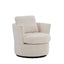 Rotating bucket chair living room comfortable circular sofa chair 360 degree rotating bucket club chair armchair (beige) - Korvel