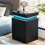 Modern LED Black Nightstand with Multi-Colour Lighting