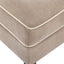 Velvet Upholstered Accent Chair with Cream Piping, Tan and Cream - Korvel