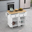 Elegant Kitchen Island Cart with Storage and Locking Wheels
