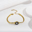 Collar Pulsera de Acero de Titanio 18K con Circonita