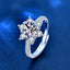 Mozambique 925 sterling silver ring with a female design sense, niche snowflake ring - Korvel