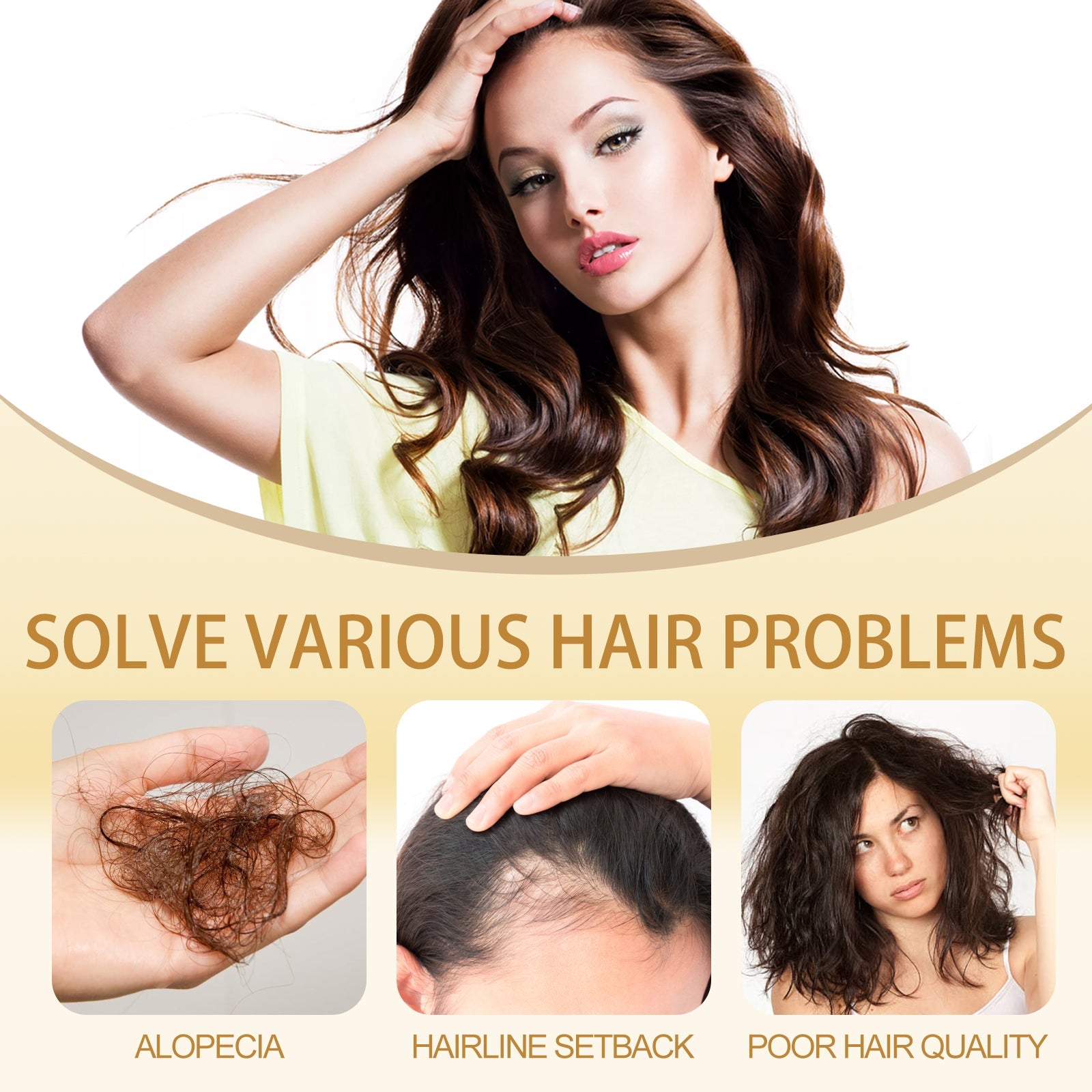 Hair Growth Cream, Thick Hair Strong Hair Nourish Scalp Hair Root Smooth Furry Split Hair Cream - Korvel
