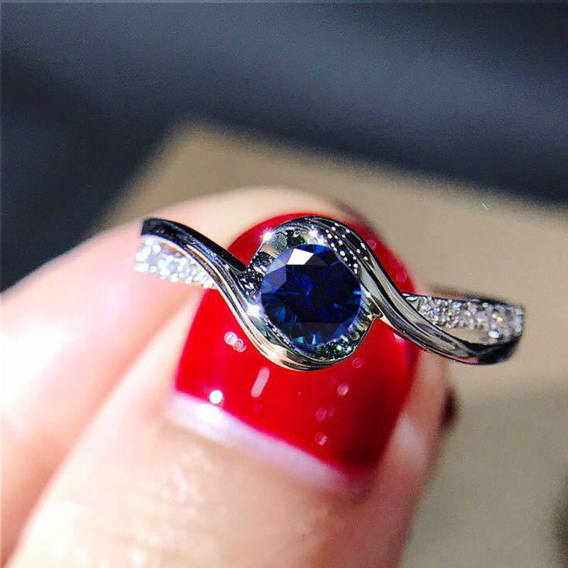 Creative Twisted Arm Eight Heart Eight Arrow Zircon Ring for Women's Engagement Ring - Korvel