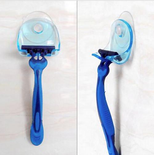razor in suction cup holder storage hangers machine wall hook sucker towel bath accessories - Korvel