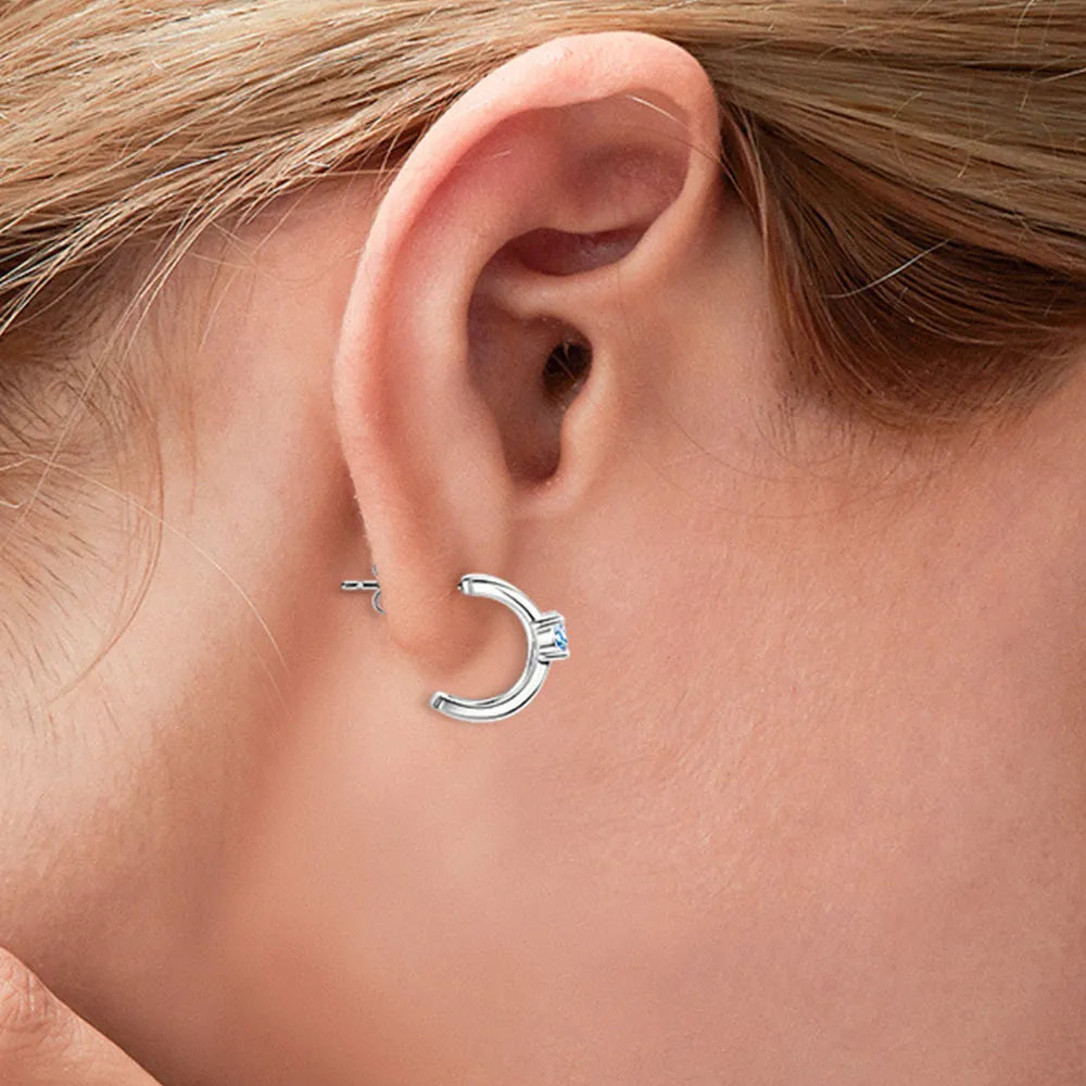 Moissanite 925 Sterling Silver Earrings - Korvel