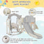 Toddler Slide and Swing Set 7 in 1, Kids Playground Climber Slide Playset with Basketball Hoop Freestanding  Combination - Korvel