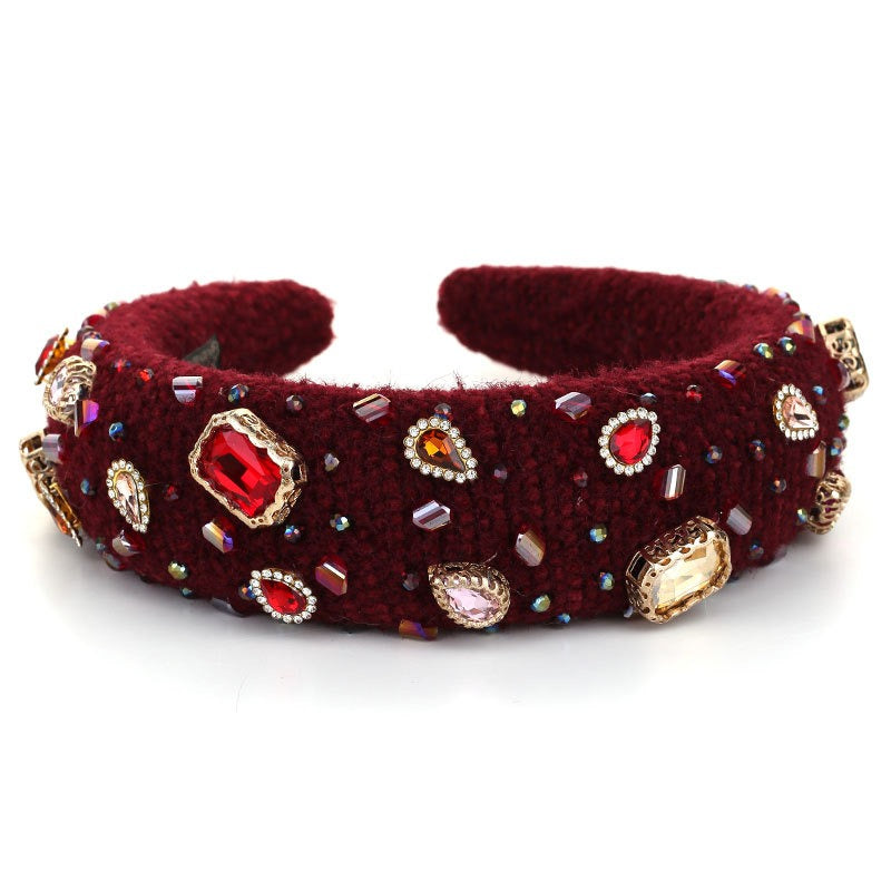 Diadema de Cristal Barroco - Accesorio de Cabeza de Diamante de Agua Hecho a Mano