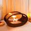Alcohol fireplace real fire cruise ship oval glass tabletop fireplace metal storm heating wall - Korvel