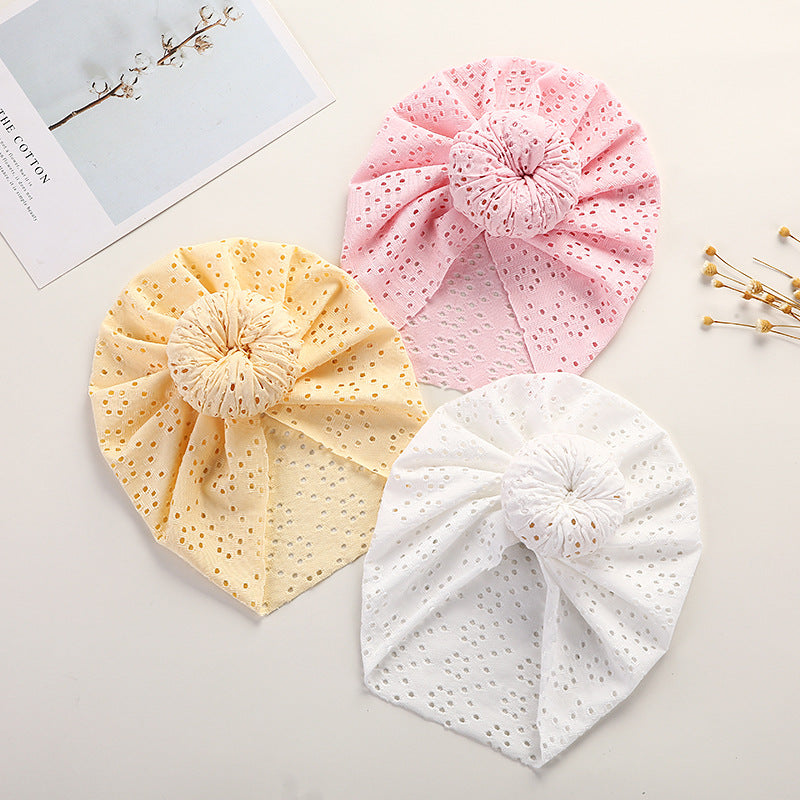 Baby Pullover Cap Cute Lace Hole Donut Baby Indian Tire Cap Children's Headwear - Korvel