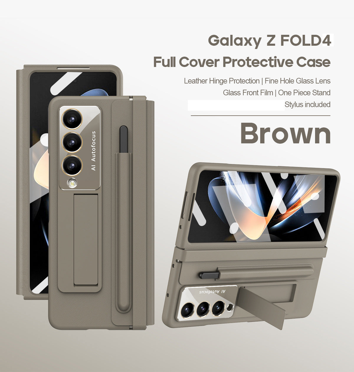 Premium Samsung Fold5 All-Inclusive Leather Case