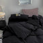 Cotton Dyed Washed Cotton Bedding Set Pure Cotton A Class Flat Sheet Quilt Cover Fitted Sheet Quilt Cover Three-Piece Set Striped - Korvel