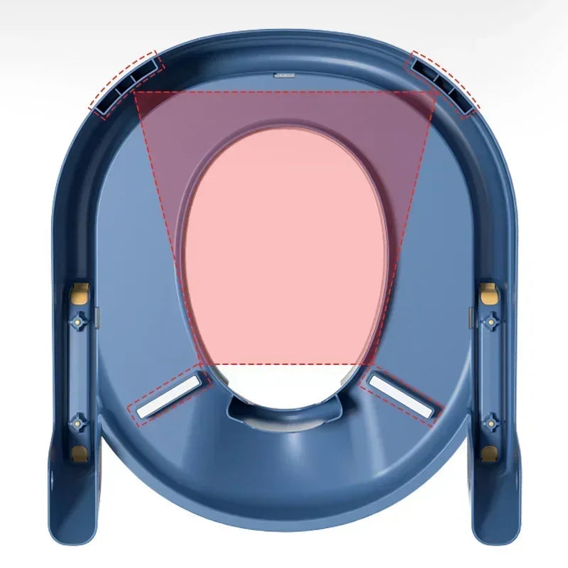 Stair Style Children's Toilet Boy and Girl Baby Toilet Folding Rack Step Stool Child Step Toilet Seat Ring Baby Potty Toilets - Korvel