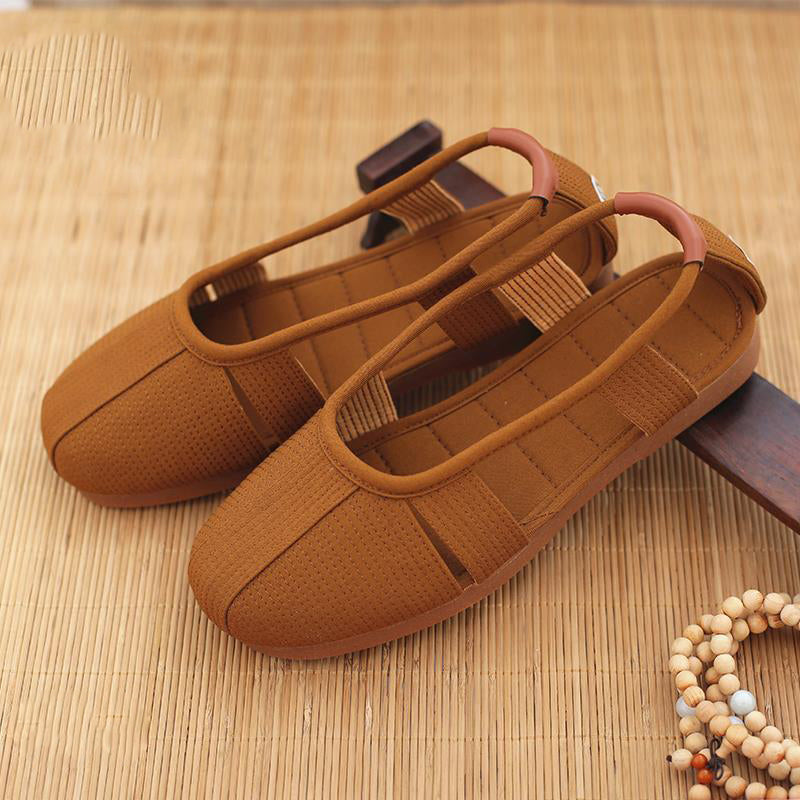 Monk Shoes Single Shoes Arhat Shoes Men's Cloth Top Cotton Shoes Monk Light soled Meditation Shoes - Korvel