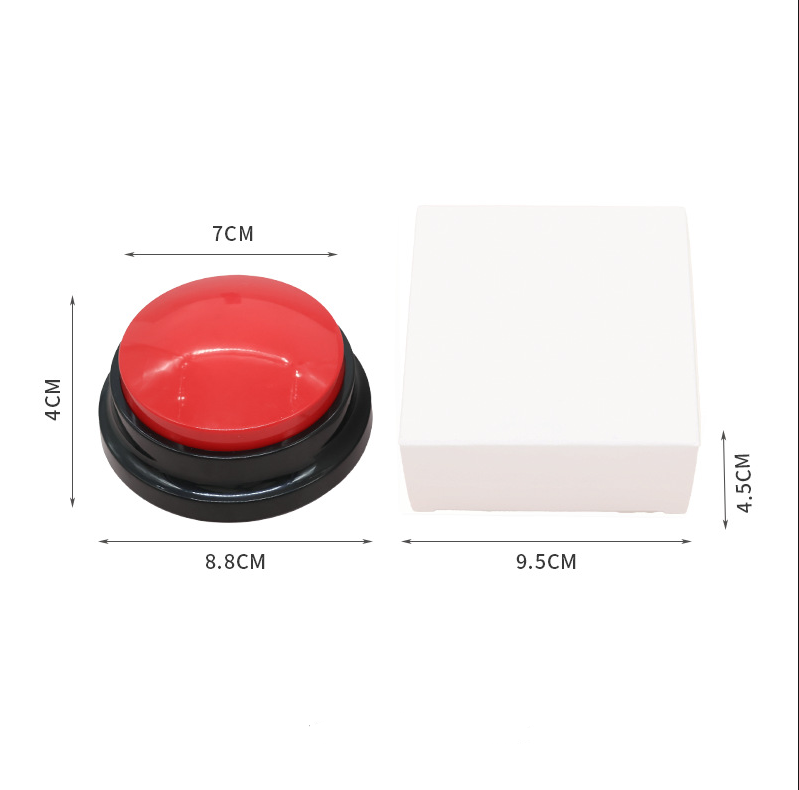 Dog Talking Button Pet Communication Key Sound Maker Cat Bell Toy Supplies Voice Recording Training Device - Korvel