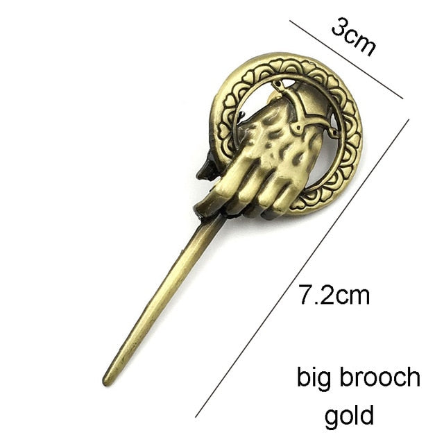 Game of Thrones Song of Ice and Fire Brooch Hand of the King Lapel Inspired Authentic Prop Pin Badge Brooches Movie Jewelry - Korvel