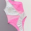 Contrast Panel One-Piece Swimsuit - Korvel