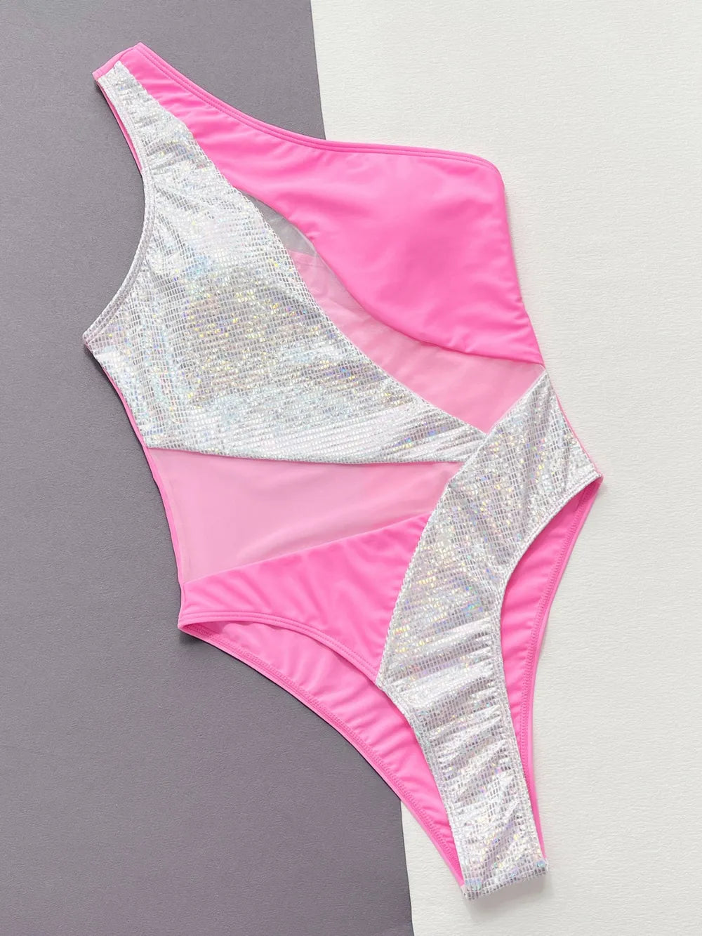 Contrast Panel One-Piece Swimsuit - Korvel