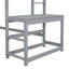 Twin High Loft Bed with Ladder landing Platform, Ladders, Guardrails,Grey - Korvel