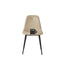 A set of 2 high back dining chairs with PU artificial leather soft cushions and metal legs, decorated with large soft cushions - Korvel